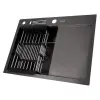 Zlewozmywak czarny jednokomorowy z ociekaczem do szafki 60 cm Nett NB-6045R foto №5