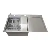 Zlewozmywak kuchenny ze stali 1,5 mm jednokomorowy z ociekaczem 80 cm Nett NS-7848R foto №4