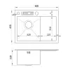 Zlewozmywak stalowy z ociekaczem po prawej stronie inox Nett NS-6045(R) foto №10