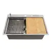 Zestaw zlewozmywak kuchenny i bateria ze stali nierdzewnej NS-7048 foto №2