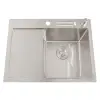 Zlew kuchenny ze stali 1,5 mm jednokomorowy 60 cm z ociekaczem po lewej Nett NS-6045L foto №4