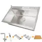 Zestaw zlewozmywak kuchenny i bateria ze stali nierdzewnej NS-7048