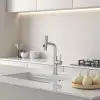 Bateria kuchenna wodospad z wyciąganą wylewką ze stali nierdzewnej Nett LS-35 foto №9