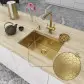Złoty zlewozmywak kuchenny podwieszany plastry miodu Nett NGS-5742
