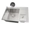 Zlewozmywak nablatowy kuchenny stalowy z ociekaczem Inox 70 cm Nett NSM-7047 foto №2