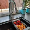 Ociekacz kosz na zlew stal nierdzewna uchwyty czarne Nett KB-3022 foto №4
