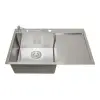 Zlewozmywak kuchenne stalowy jednokomorowy z ociekaczem 80 cm Nett NS-7848R foto №6