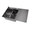 Czarny zlewozmywak stalowy jednokomorowy z ociekaczem 80 cm Nett NB-7848R foto №6