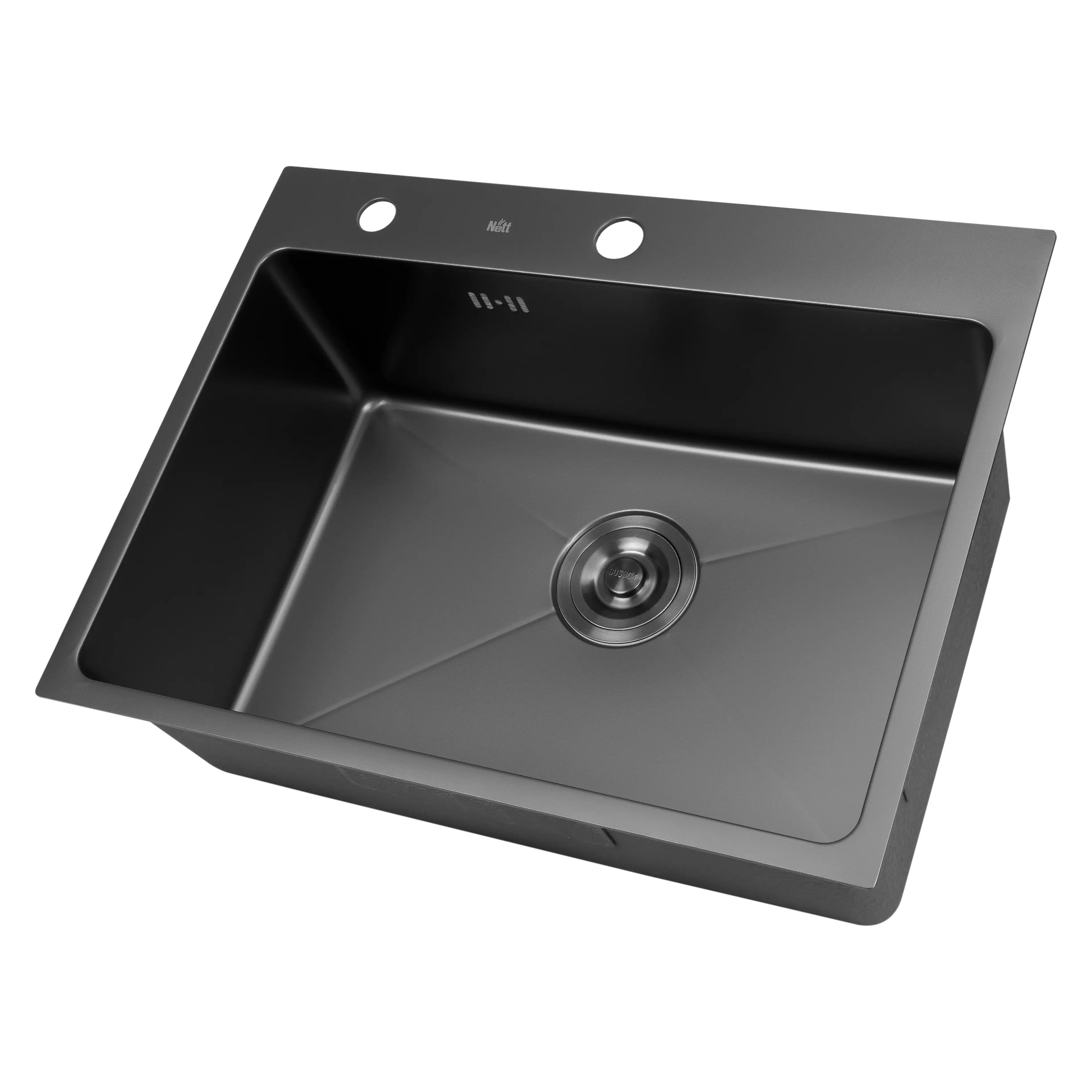 Czarny zlewozmywak kuchenny plastry miodu Nett NBS-6046