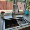 Preceniony ociekacz kosz na zlew stal nierdzewna uchwyty szare Nett KS-3022 foto №5