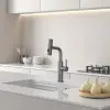 Bateria kuchenna wodospad z wyciąganą wylewką grafit Nett LGr-35 foto №11