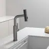 Bateria kuchenna wodospad z wyciąganą wylewką grafit Nett LGr-35 foto №6
