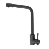 Bateria kuchenna zlewowa czarna ze stali nablatowa Nett WB-33