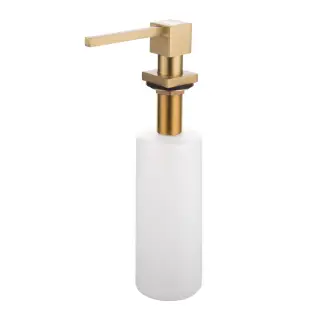 Złoty dozownik do zlewu na płynu do naczyń 500 ml ze stali Nett DTG-300 foto