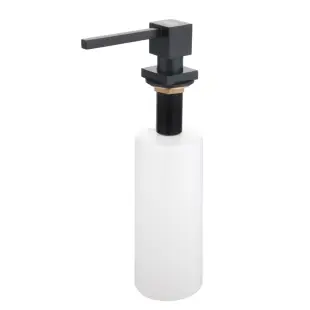 Czarny dozownik do zlewu na płynu do naczyń 500 ml ze stali Nett DTB-300 foto