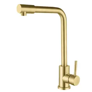 Złota bateria kuchenna ze stali do zlewozmywaków nowoczesna Nett WG-33 foto