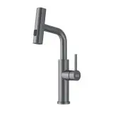 Bateria kuchenna wodospad z wyciąganą wylewką grafit Nett LGr-35