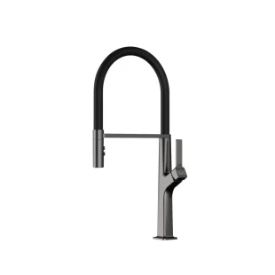 Bateria kuchenna z elastyczną wylewką grafitowa Nett GG-56 foto