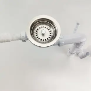 Syfon do zlewu, zmywarki i pralki inox Nett DMS-110 foto