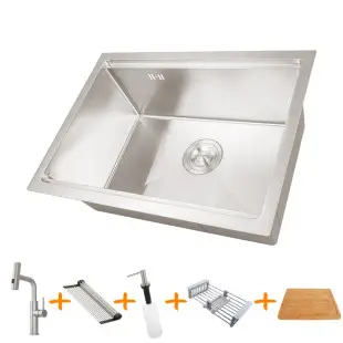 Zestaw zlewozmywak kuchenny z baterią ze stali nierdzewnej NS-5742 foto